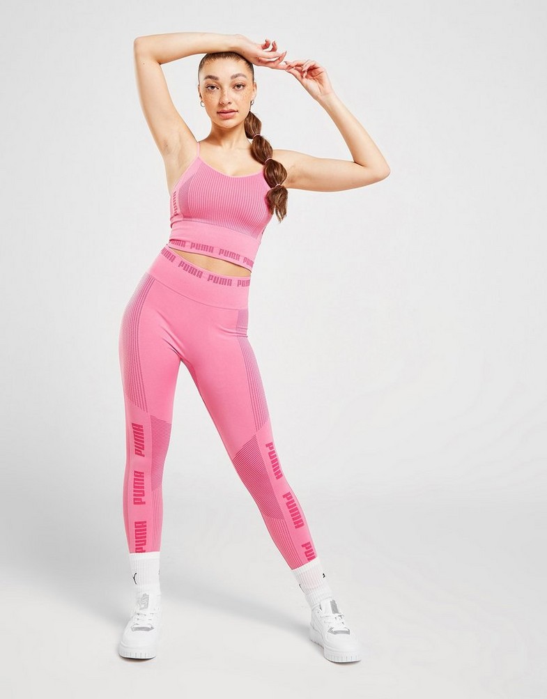 Legginsy damskie PUMA LEGGINGS EVOKNIT TIGHTS 84593323 Różowy