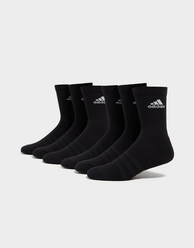 Skarpetki damskie ADIDAS 6 PACK BADGE OF SPORT CUSHIONED CREW SOCKS DZ9354 Czarny