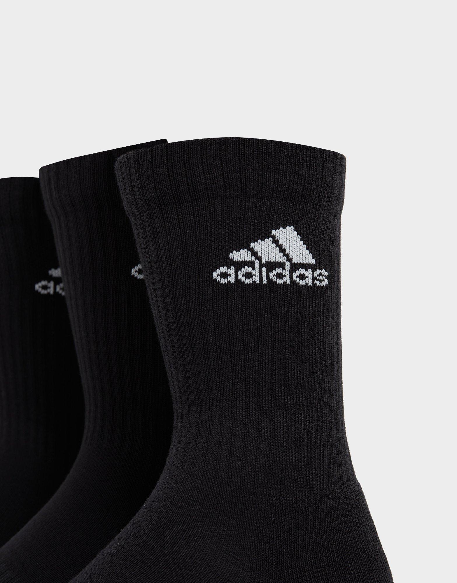 Șosete pentru femei ADIDAS 6 PACK BADGE OF SPORT CUSHIONED CREW SOCKS DZ9354 Negru