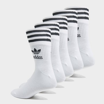 ADIDAS 5-PACK MID-CUT CREW SOCKS