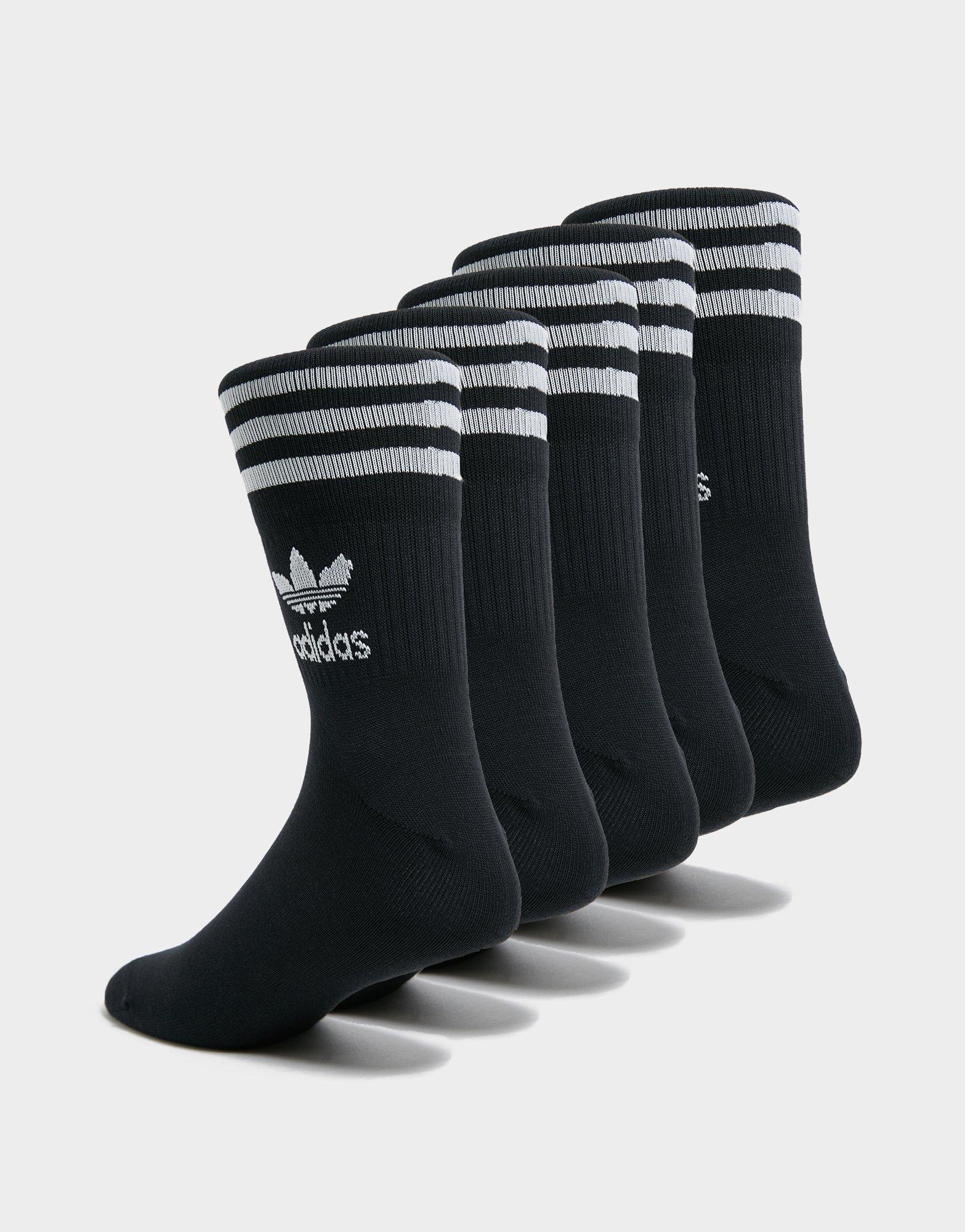 Dámske ponožky ADIDAS 5-PACK MID-CUT CREW SOCKS H65459 Čierna