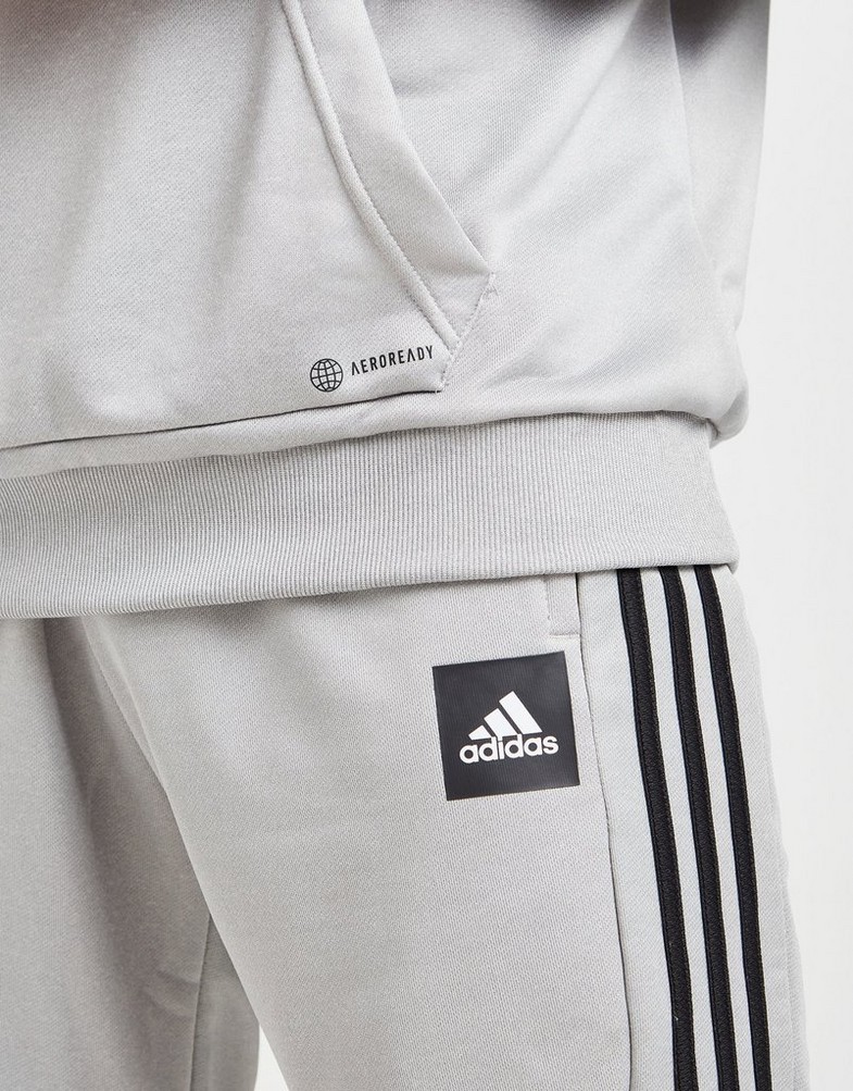 Bluza męska ADIDAS Z KAPTUREM MATCH 1/2 ZIP FOOTBALL HOODIE HI1162 Szary