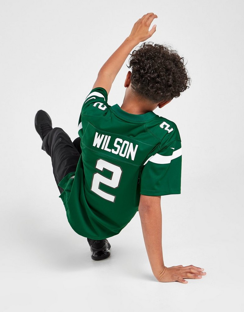 Komplet dresowy dziecięcy NIKE KOMPLET NFL NEW YORK JETS WILSON #2 JERSEY JUNIOR 2Z1B7N1P9NYJ Zielony
