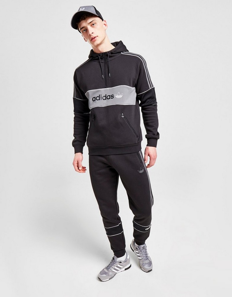 Bluza męska ADIDAS BLUZA Z KAPTUREM ITASCA 22 1/4 ZIP HOODIE HG2177 Czarny