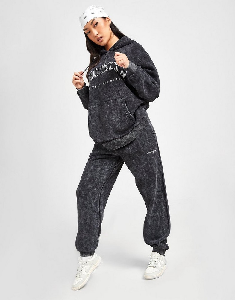 SUPPLY & DEMAND LOGO JOGGERS  SUPTW15820BLK Czarny