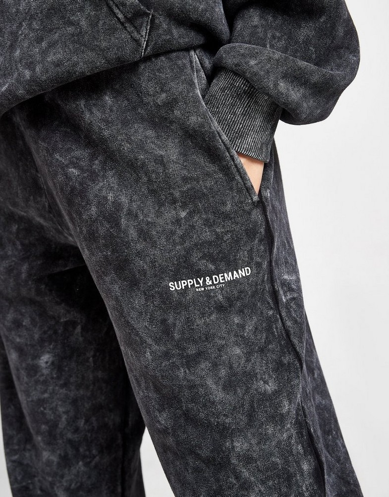 SUPPLY & DEMAND LOGO JOGGERS  SUPTW15820BLK Czarny
