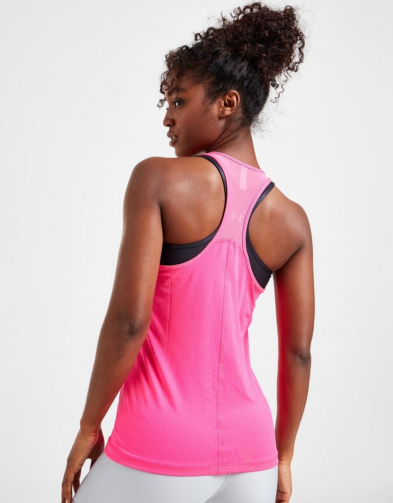 Under Armour Canotta HeatGear Armour Racer da Donna Rosa