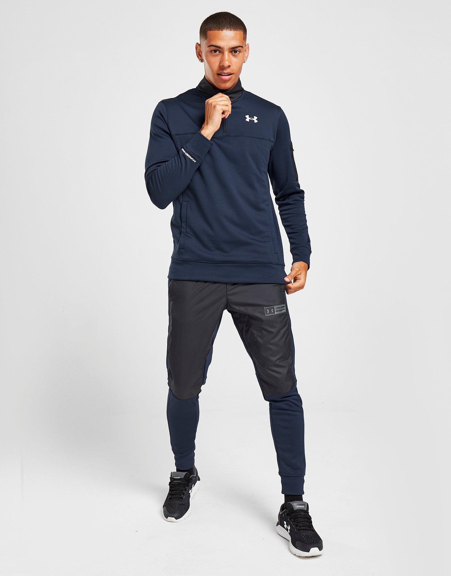 Мъжка блуза UNDER ARMOUR UA ARMOUR FLEECE 1/2 ZIP TRACK ТОП  1372792-408 Тъмносин