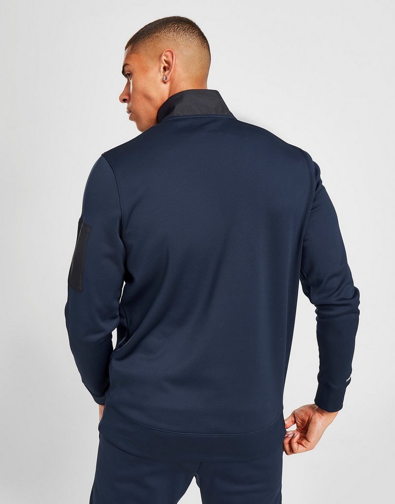 Bluza męska UNDER ARMOUR UA ARMOUR FLEECE 1/2 ZIP TRACK TOP 1372792-408 Granatowy