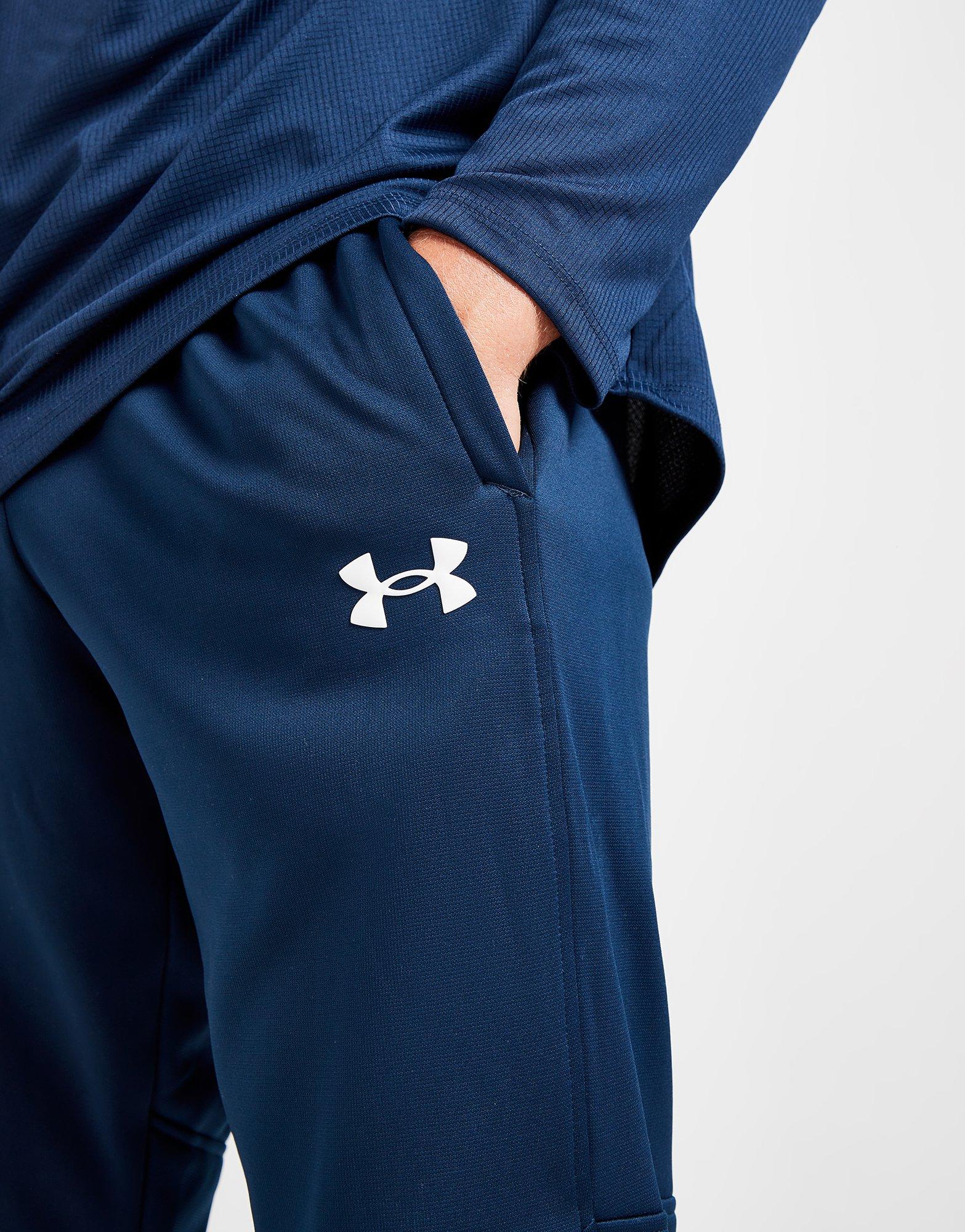 Vyriškos kelnės UNDER ARMOUR UA ARMOUR FLEECE TRACK PANTS  1372523-408 Tamsiai mėlyna