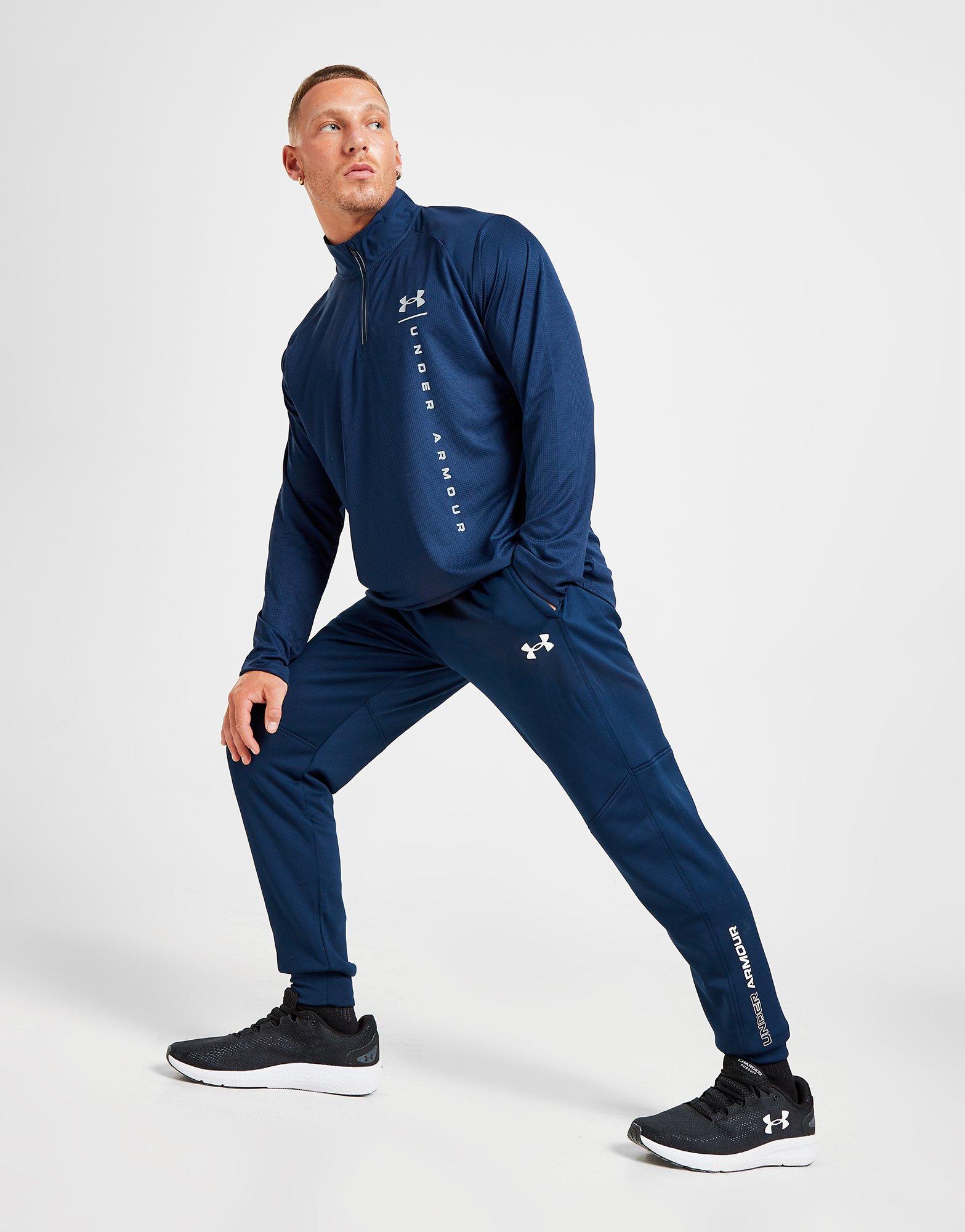 Vyriškos kelnės UNDER ARMOUR UA ARMOUR FLEECE TRACK PANTS  1372523-408 Tamsiai mėlyna