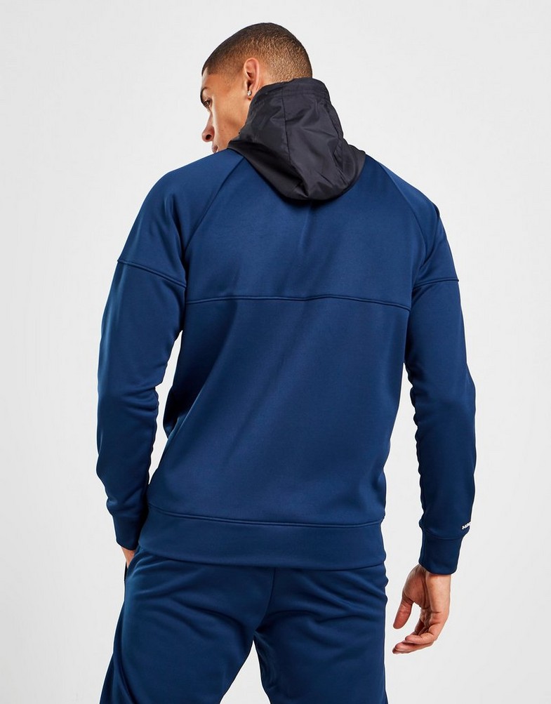 Bluza męska UNDER ARMOUR Z KAPTUREM UA ARMOUR FLEECE FULL ZIP HOODIE 1372522-408 Niebieski
