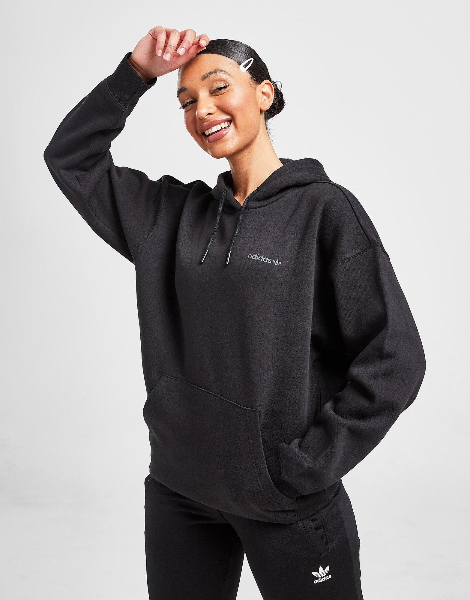 Női pulóver ADIDAS PULÓVER KAPUCNIS BOYFRIEND HOODIE HG7212 Fekete