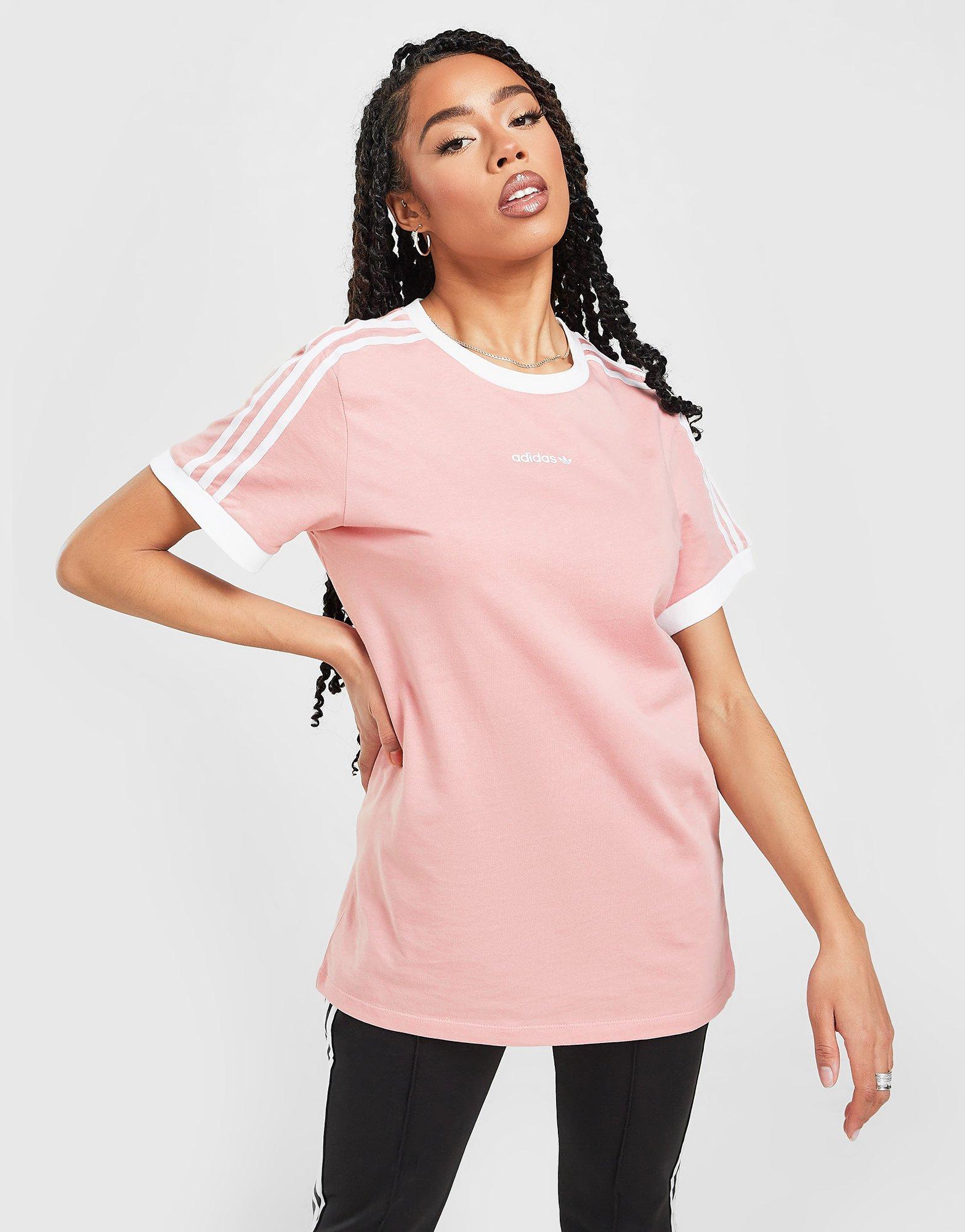 Női póló ADIDAS PÓLÓ LINEAR LOGO BOYFRIEND PÓLÓ HI1219 Rózsaszín