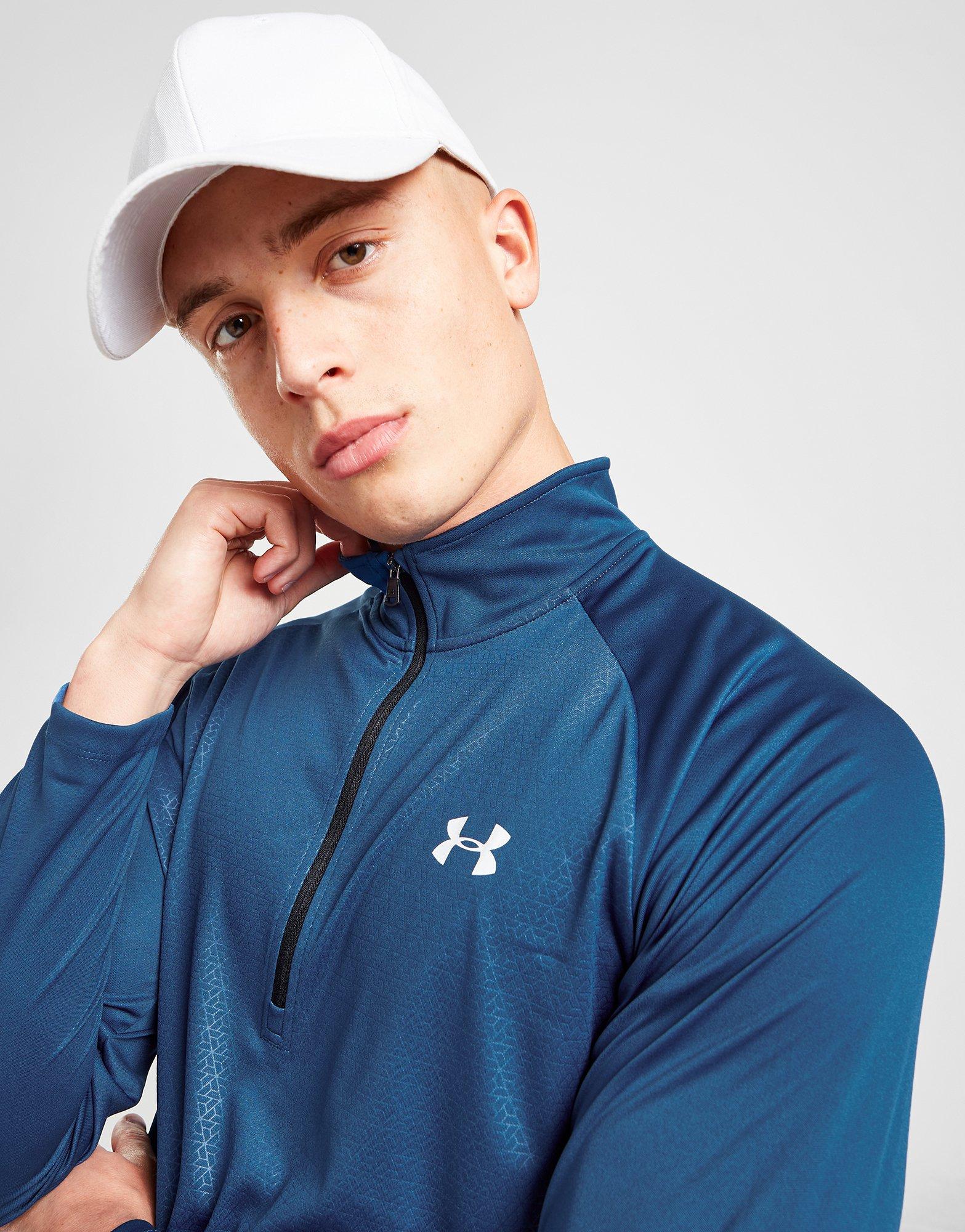 Мъжка блуза UNDER ARMOUR TECH EMBOSSED 1/4 ZIP ТОП  1372527-458 Син