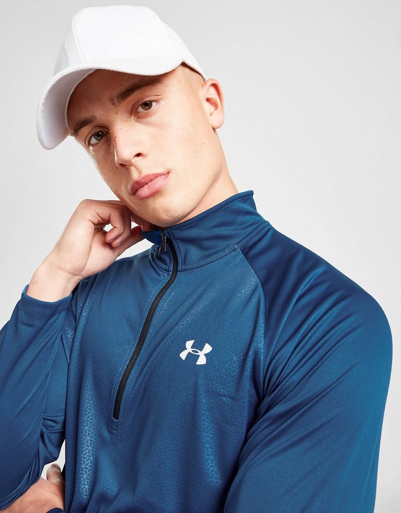 Férfi pulóverek UNDER ARMOUR TECH EMBOSSED 1/4 ZIP TOP 