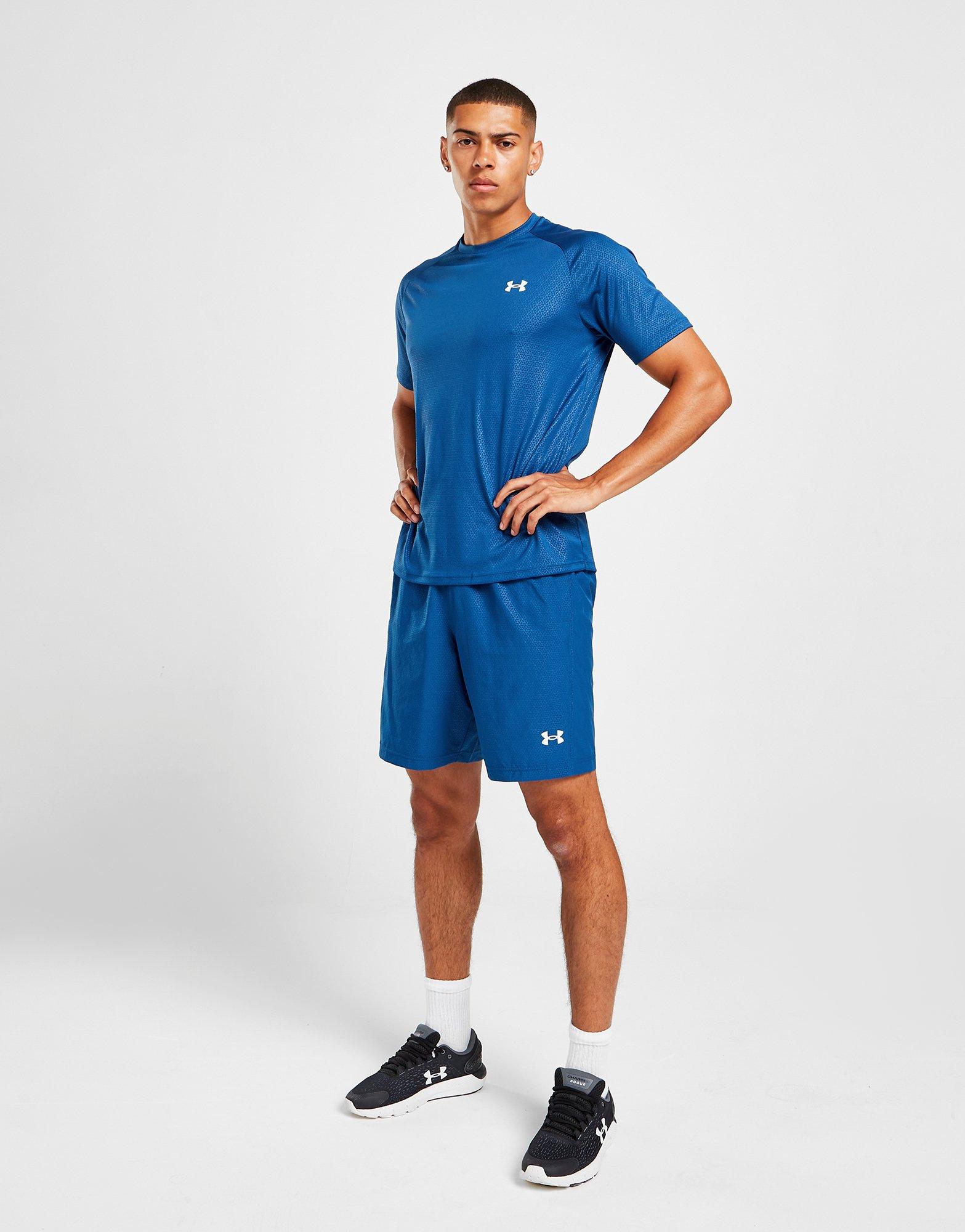 Мъжка тениска UNDER ARMOUR TECH EMBOSS ТЕНИСКА  1372530-458 Син