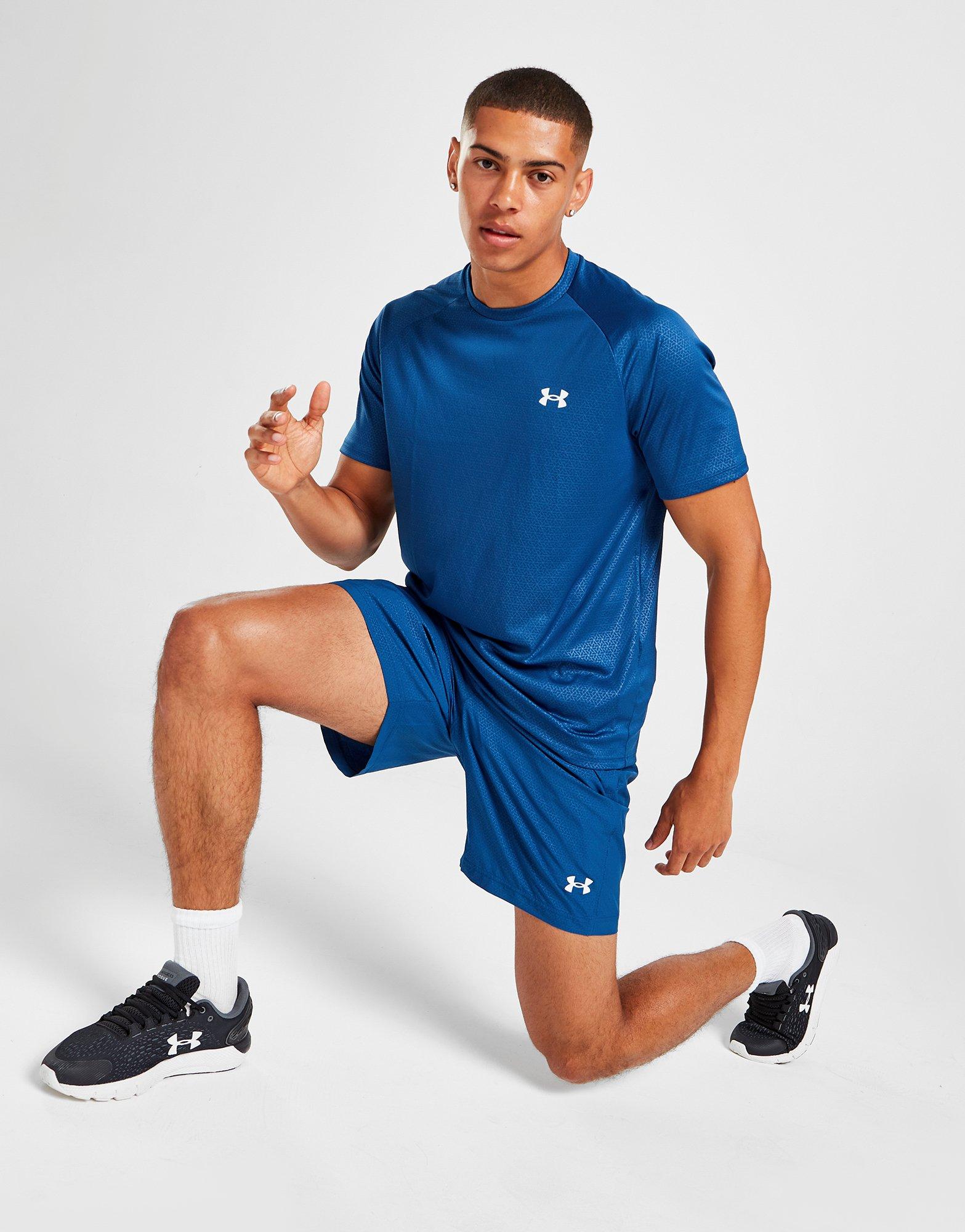 Мъжка тениска UNDER ARMOUR TECH EMBOSS ТЕНИСКА  1372530-458 Син