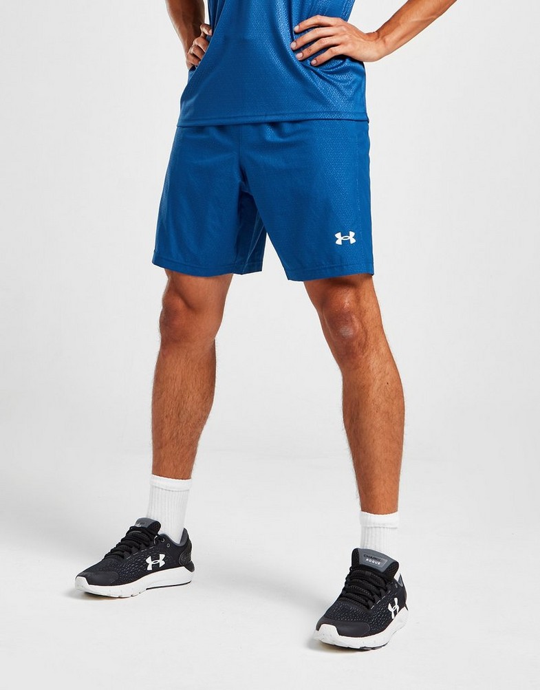 Krótkie spodenki, szorty męskie UNDER ARMOUR SZORTY WOVEN EMBOSS SHORTS 1372528-458 Niebieski