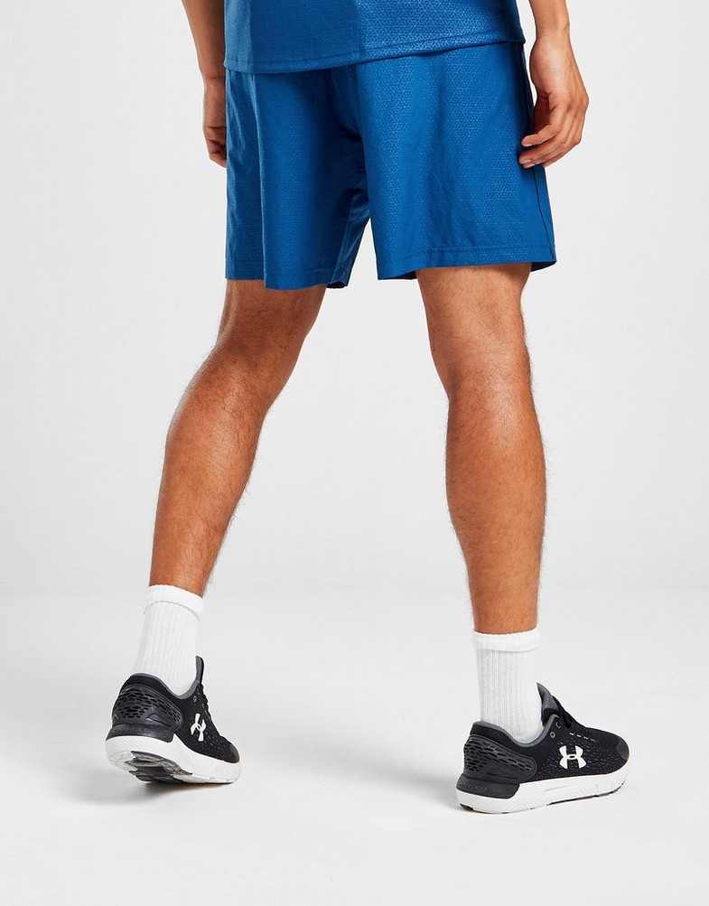 Krótkie spodenki, szorty męskie UNDER ARMOUR SZORTY WOVEN EMBOSS SHORTS 1372528-458 Niebieski
