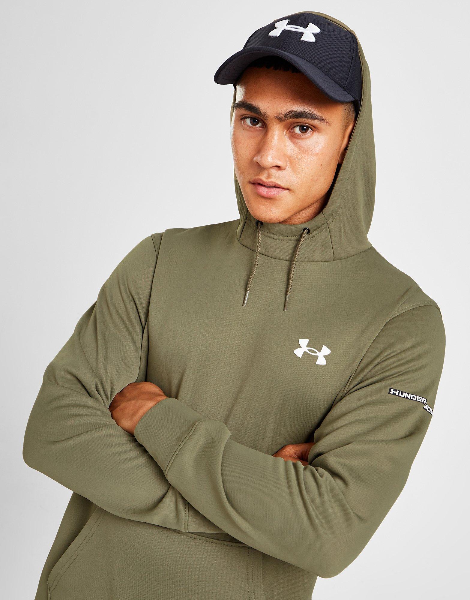 Pánska mikina UNDER ARMOUR UA ARMOUR FLEECE OVERHEAD HOODIE  1372793-361 Čierna