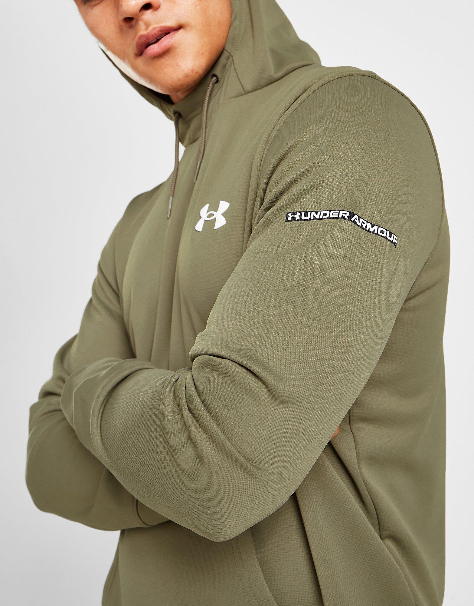 Pánska mikina UNDER ARMOUR UA ARMOUR FLEECE OVERHEAD HOODIE  1372793-361 Čierna