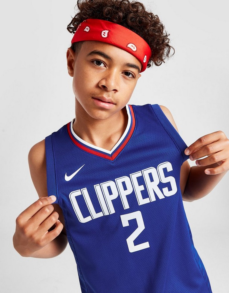 Komplet dresowy dziecięcy NIKE KOMPLET NBA LOS ANGELES CLIPPERS LEONARD #2 JERSEY JUNI 2Z2B7BZ2PLAC Niebieski