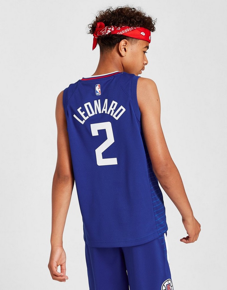 Komplet dresowy dziecięcy NIKE KOMPLET NBA LOS ANGELES CLIPPERS LEONARD #2 JERSEY JUNI 2Z2B7BZ2PLAC Niebieski
