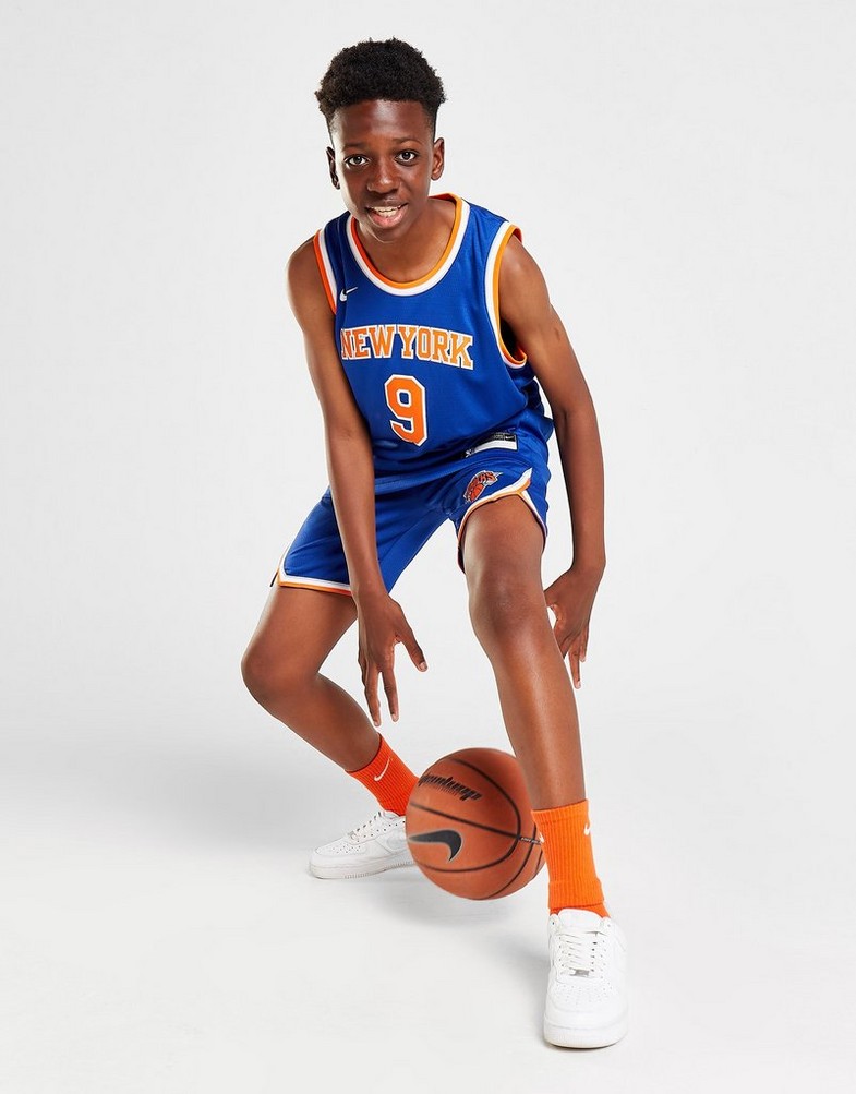 Komplet dresowy dziecięcy NIKE KOMPLET NBA NEW YORK KNICKS BARRETT #9 JERSEY JUNIOR 2Z2B7BZ2PNYK Niebieski