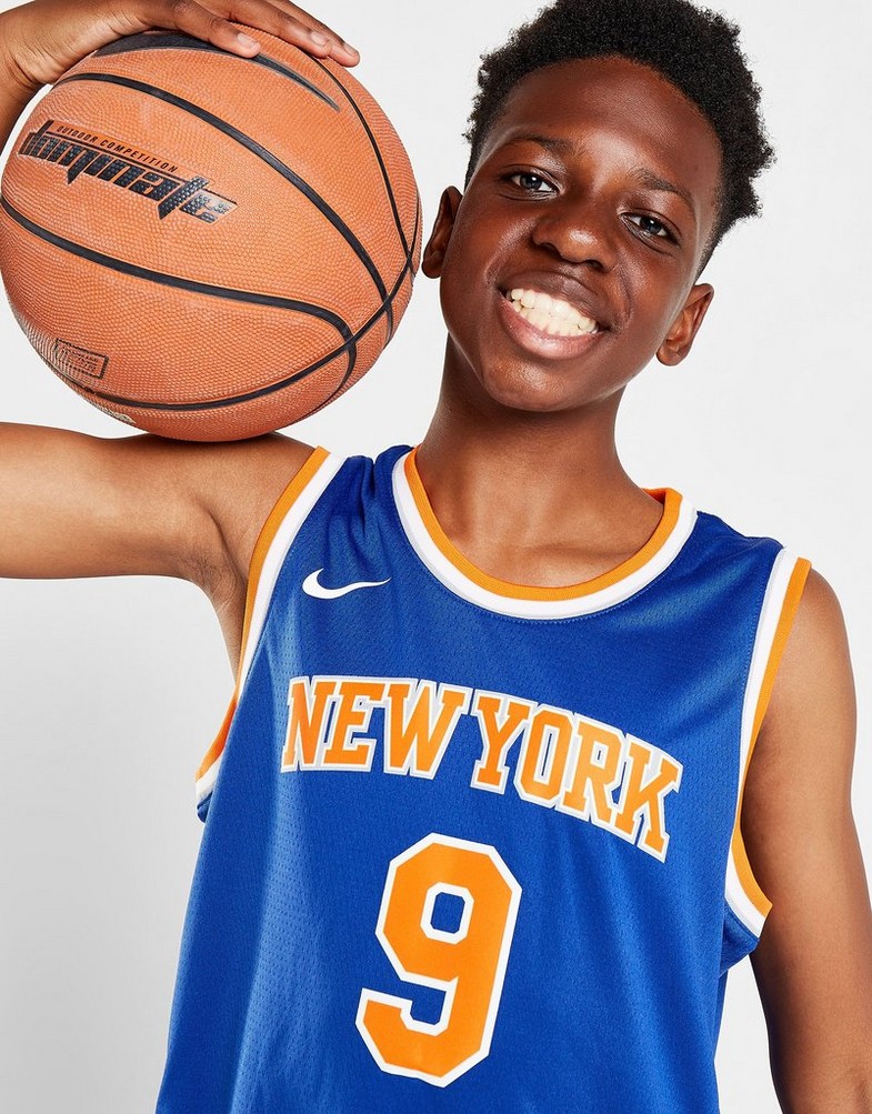 Komplet dresowy dziecięcy NIKE KOMPLET NBA NEW YORK KNICKS BARRETT #9 JERSEY JUNIOR 2Z2B7BZ2PNYK Niebieski