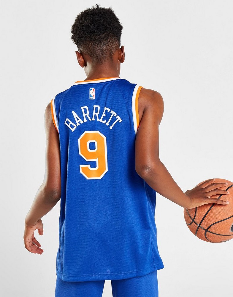 Komplet dresowy dziecięcy NIKE KOMPLET NBA NEW YORK KNICKS BARRETT #9 JERSEY JUNIOR 2Z2B7BZ2PNYK Niebieski