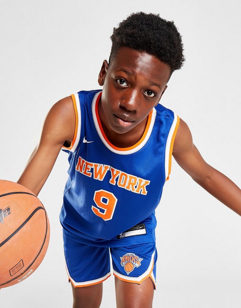Komplet dresowy dziecięcy NIKE KOMPLET NBA NEW YORK KNICKS BARRETT #9 JERSEY JUNIOR 2Z2B7BZ2PNYK Niebieski