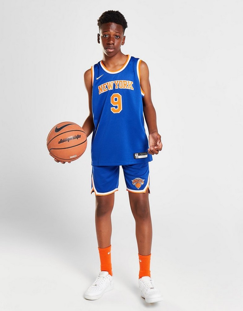 Komplet dresowy dziecięcy NIKE KOMPLET NBA NEW YORK KNICKS BARRETT #9 JERSEY JUNIOR 2Z2B7BZ2PNYK Niebieski