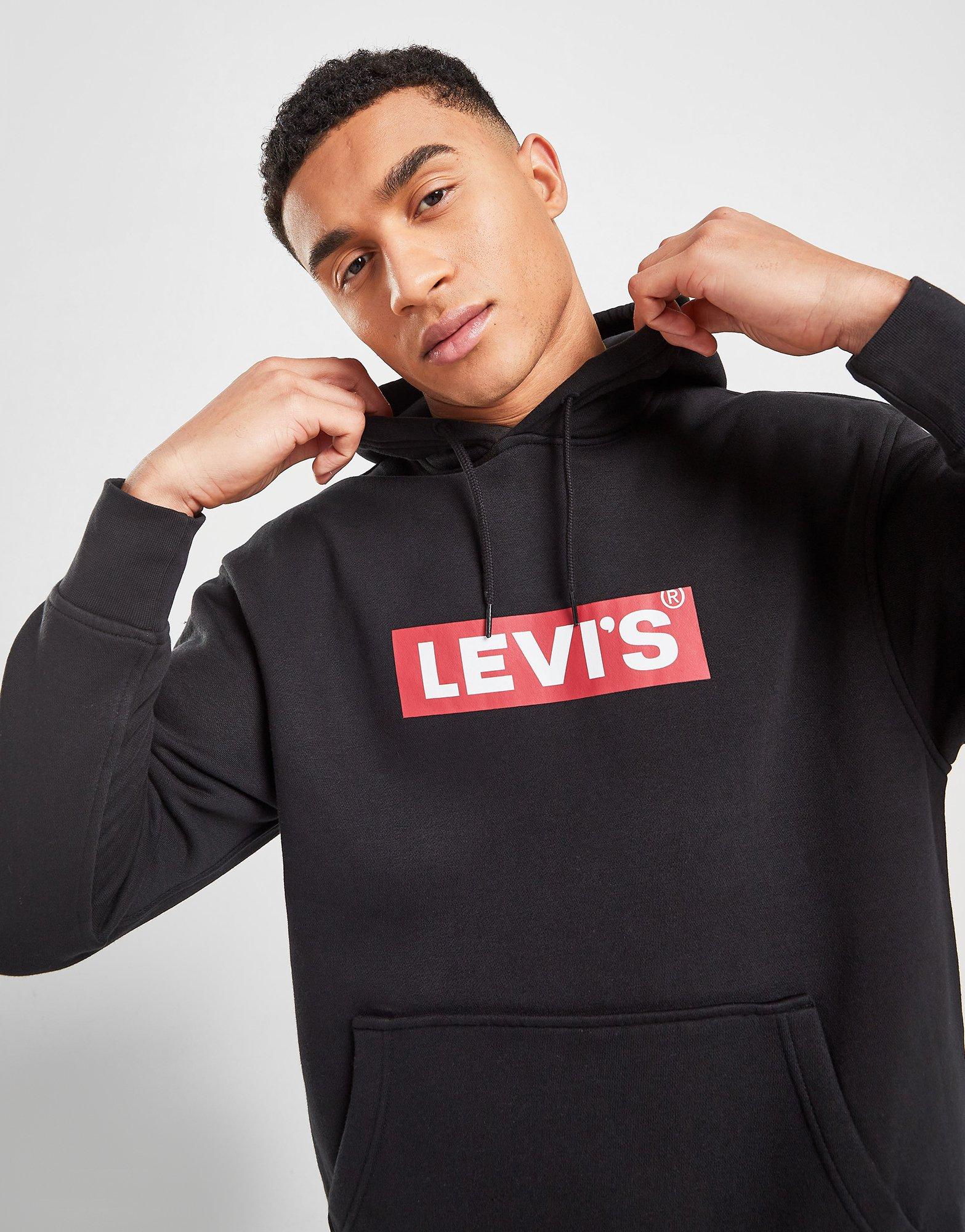Pánska mikina LEVI'S BOXTAB OVERHEAD HOODIE 38821-0114 Čierna