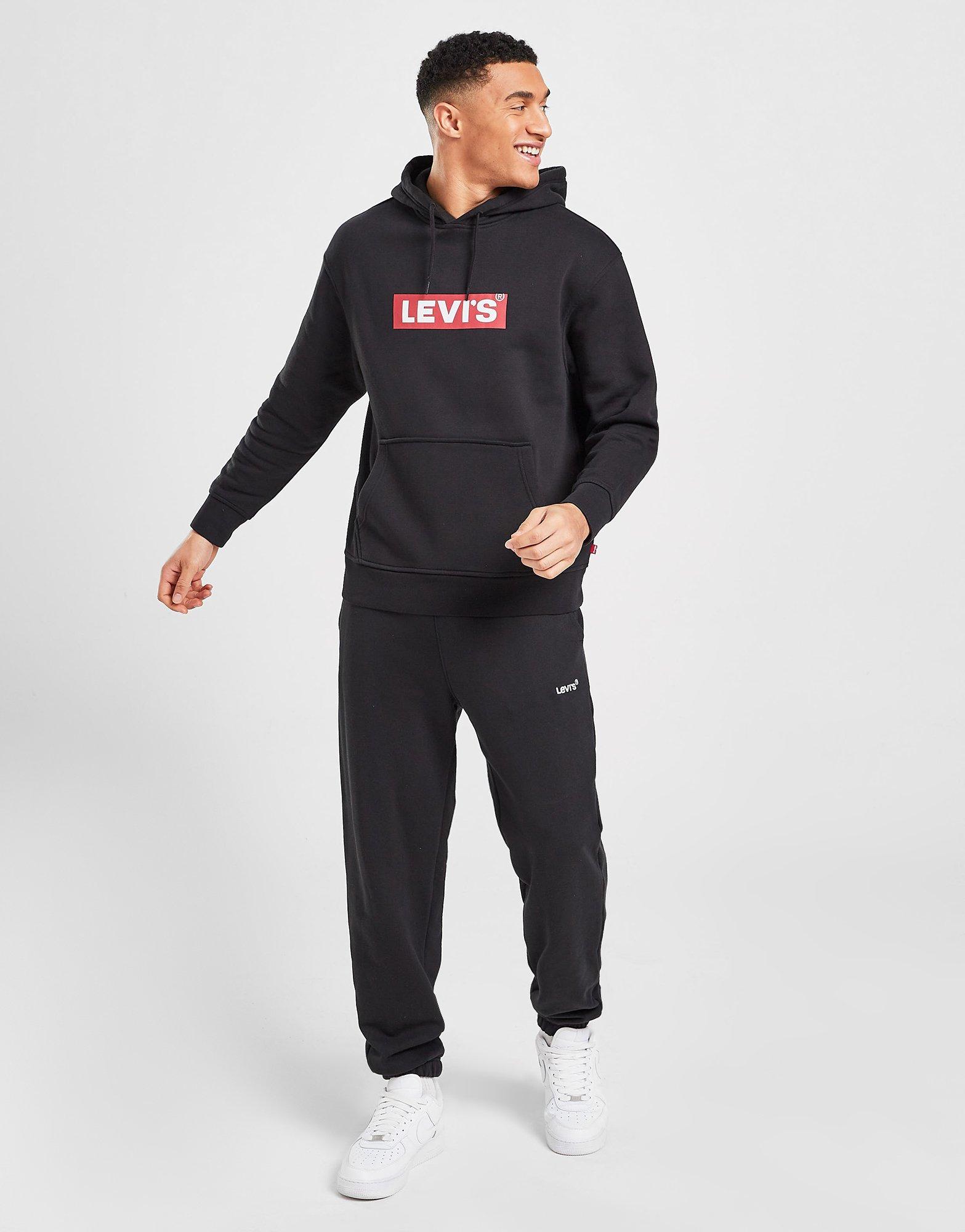 Pánska mikina LEVI'S BOXTAB OVERHEAD HOODIE 38821-0114 Čierna
