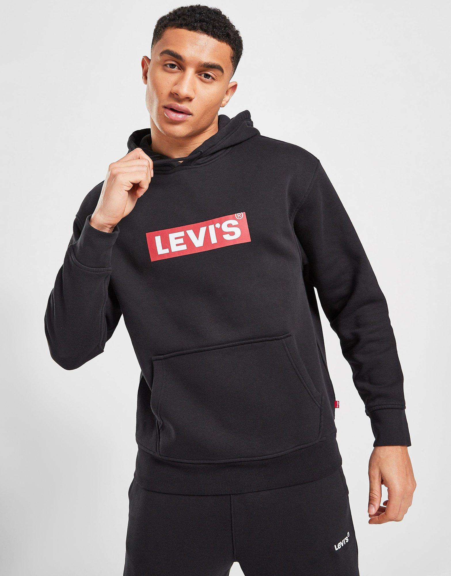 Pánska mikina LEVI'S BOXTAB OVERHEAD HOODIE 38821-0114 Čierna