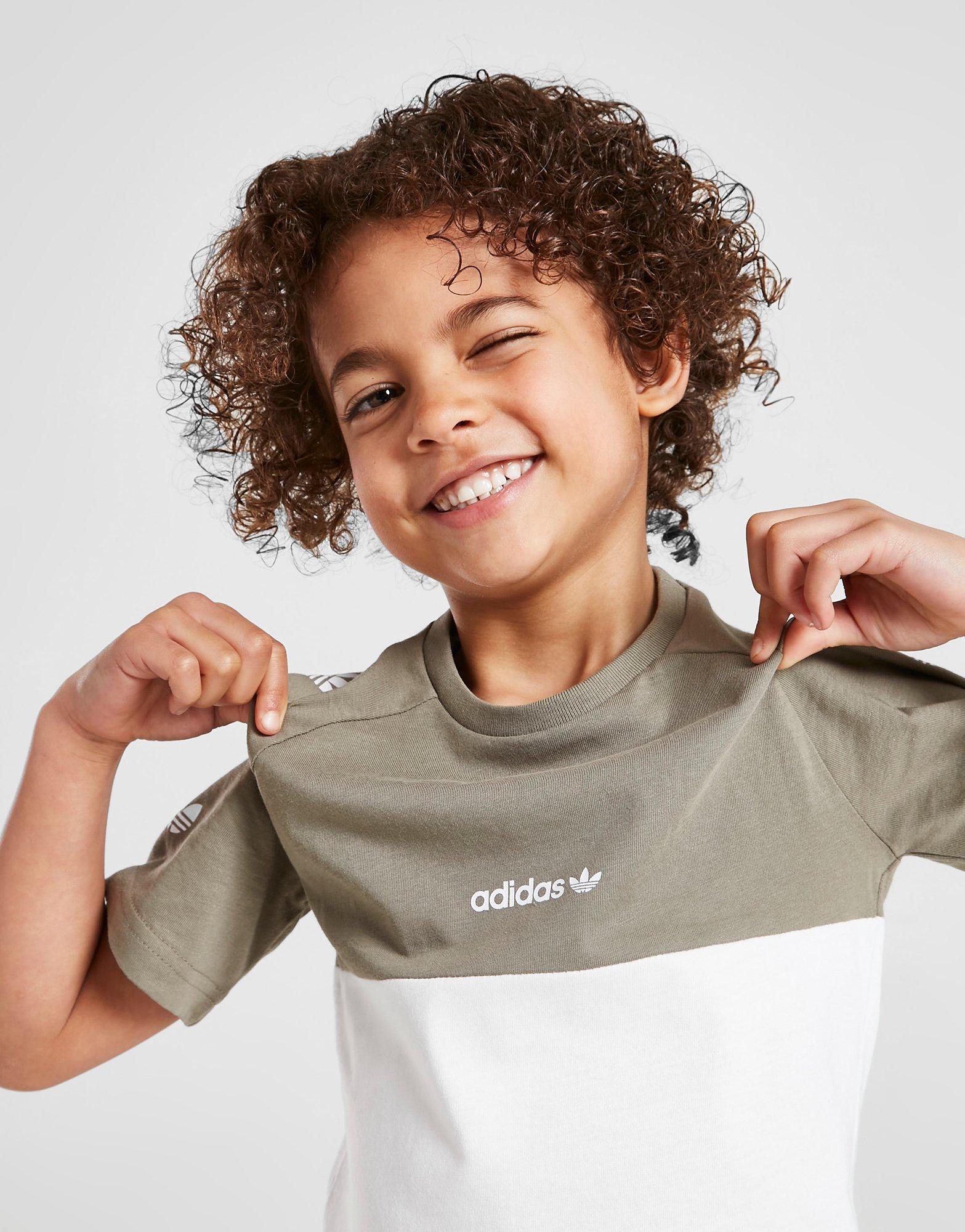 Vaikiški sportiniai kostiumai ADIDAS MARŠKINĖLIAI/SHORTS SET TREFOIL HG3149 Balta