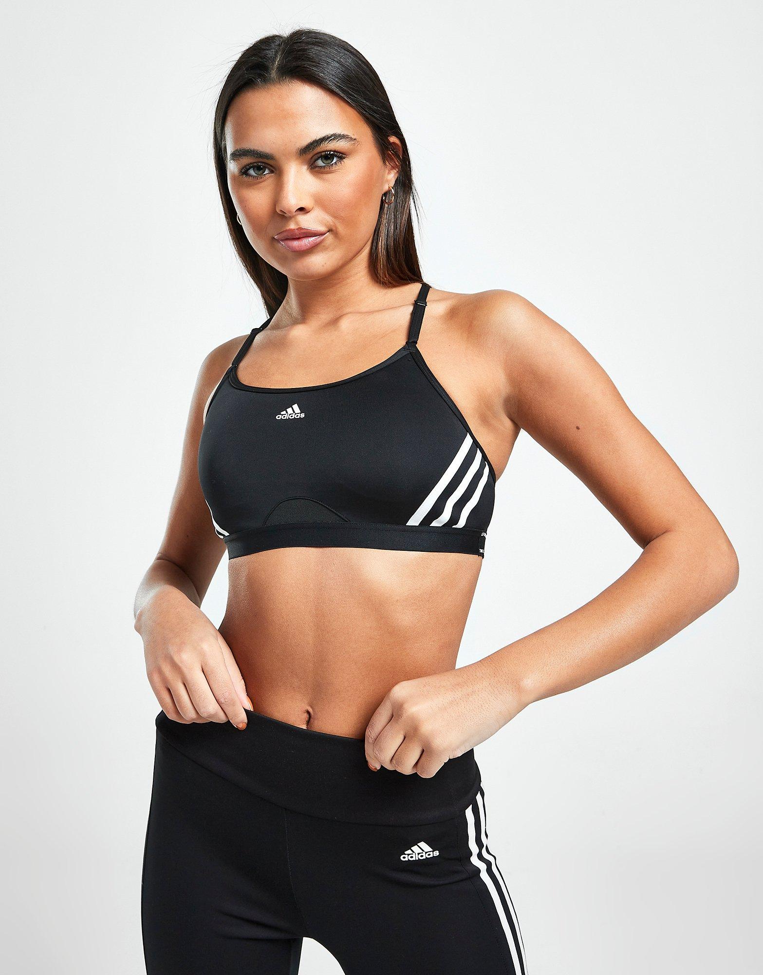 Dámska športová podprsenka ADIDAS\ 3 STRIPES SPORTS BRA HC7862 Čierna