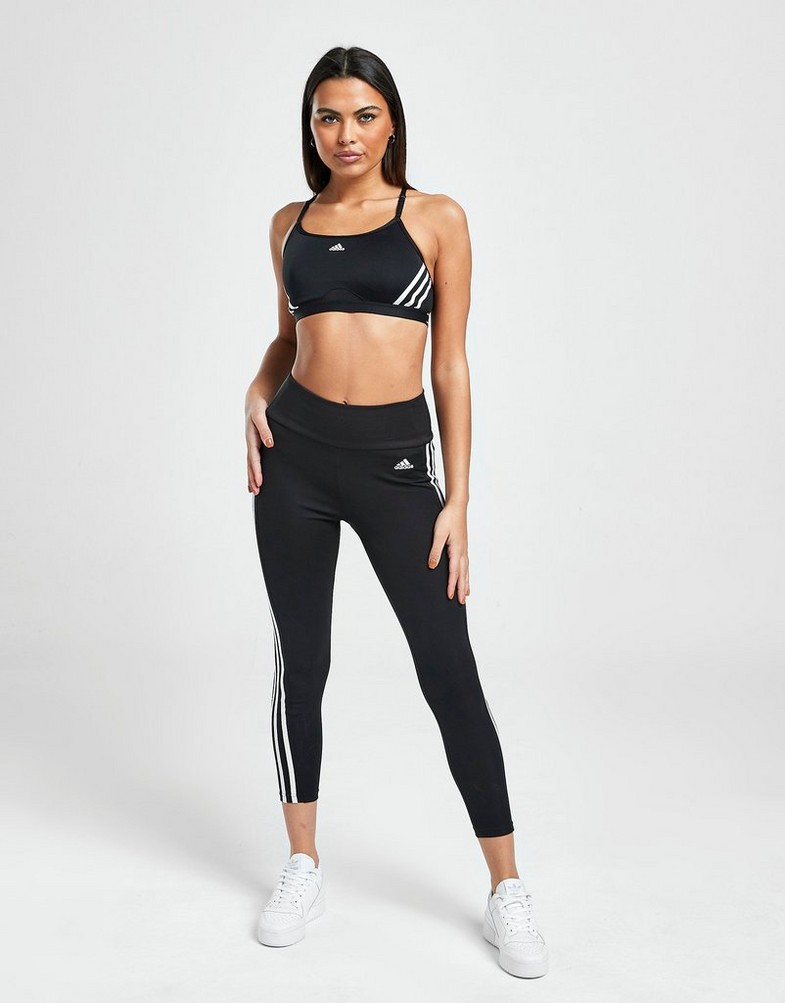 Stanik sportowy damski ADIDAS\ 3 STRIPES SPORTS BRA HC7862 Czarny