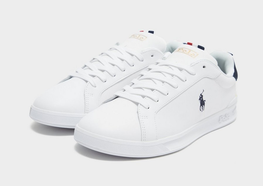 Buty sneakersy męskie POLO RL HRT CT II SNEAKERS LOW TOP LACE 809860883003 Biały