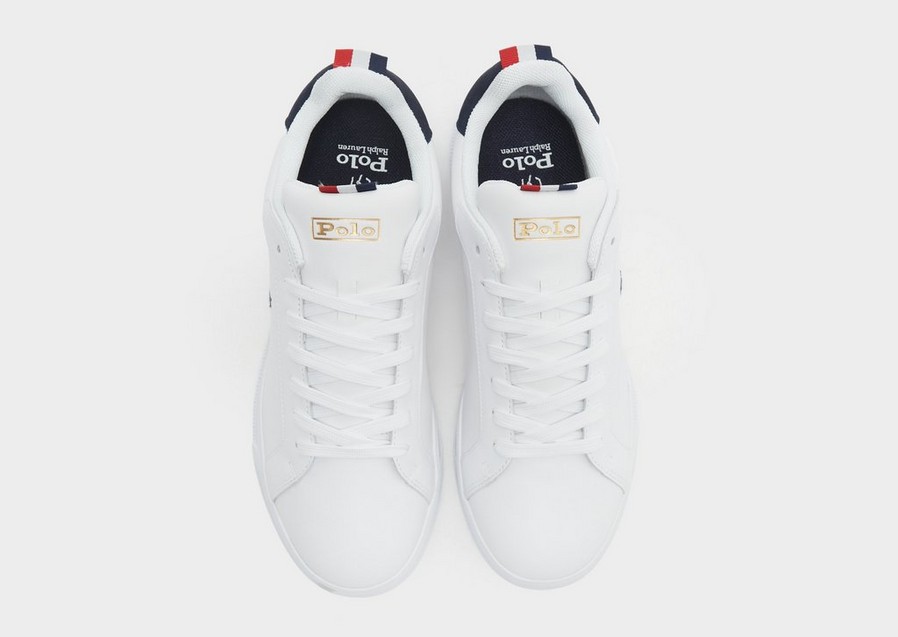 Buty sneakersy męskie POLO RL HRT CT II SNEAKERS LOW TOP LACE 809860883003 Biały