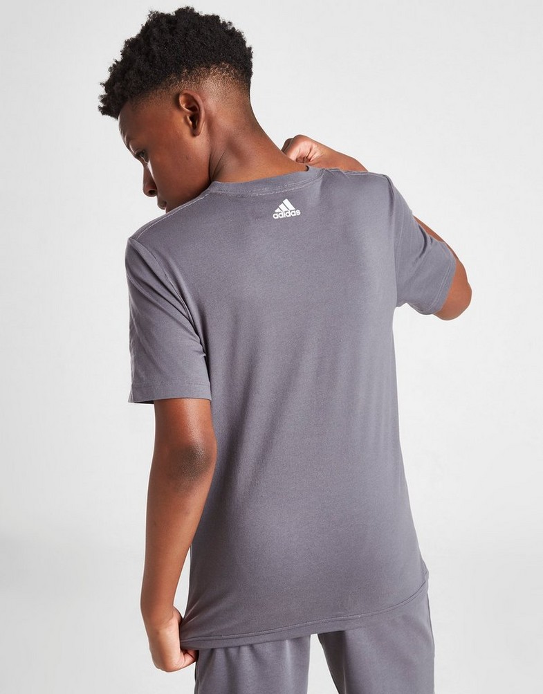 Gyerek póló ADIDAS PÓLÓ CENTRAL PANEL PÓLÓ JUNIOR SPLITTEEDGBLK Szürke
