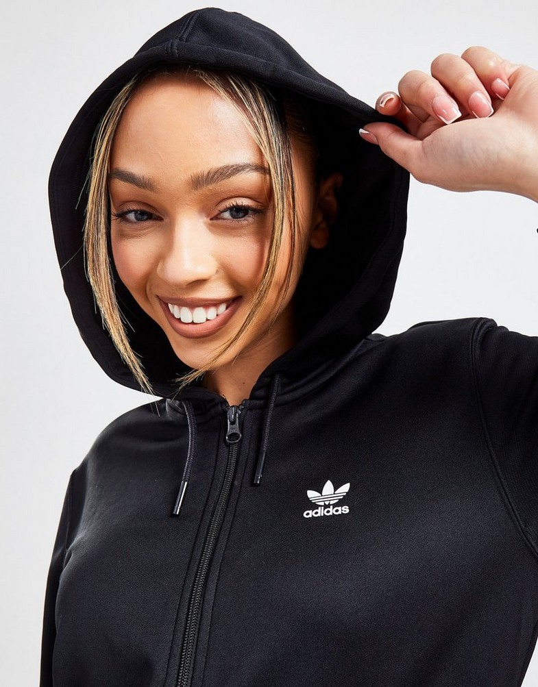 Adidas originals poly hot sale full zip hoodie