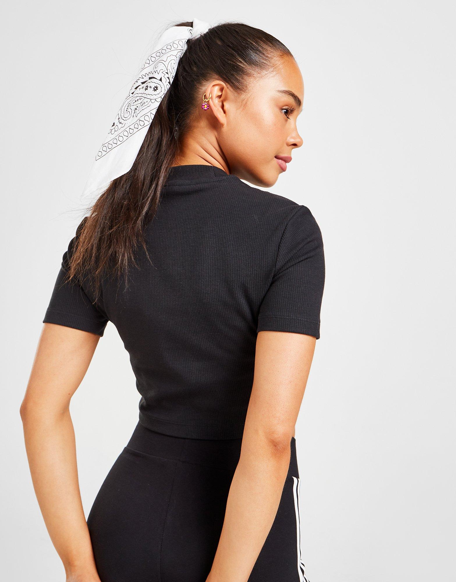 Dámske tričko ADIDAS TRIČKO TREF ESS RIB CRP BLK HF3395 Čierna