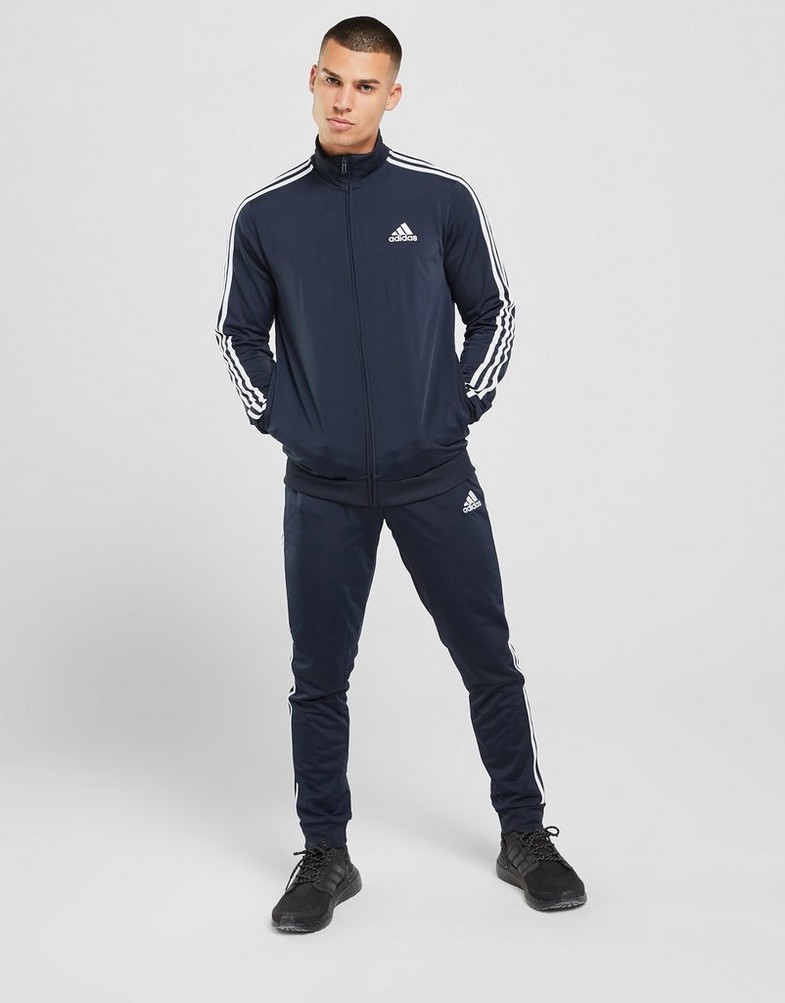 Vyriškas džemperis ADIDAS DŽEMPERIS UŽSEGAMAS   BADGE OF SPORT 3-STRIPES GK9658T Tamsiai mėlyna
