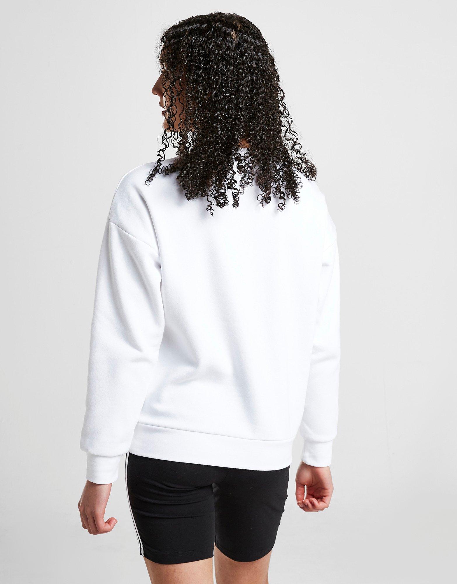 Detská mikina ADIDAS GIRLS' TREFOIL BOYFRIEND CREW SWEATSHIRT  655430 Biela