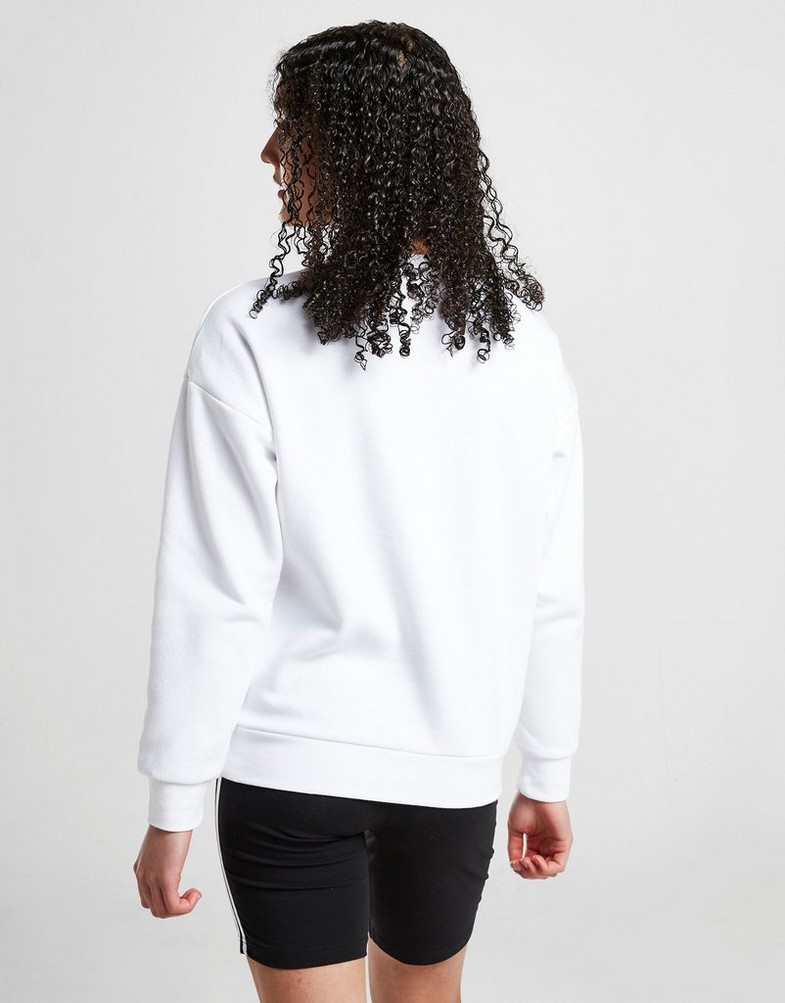 Bluză pentru copii ADIDAS GIRLS' TREFOIL BOYFRIEND CREW SWEATSHIRT  655430 Alb