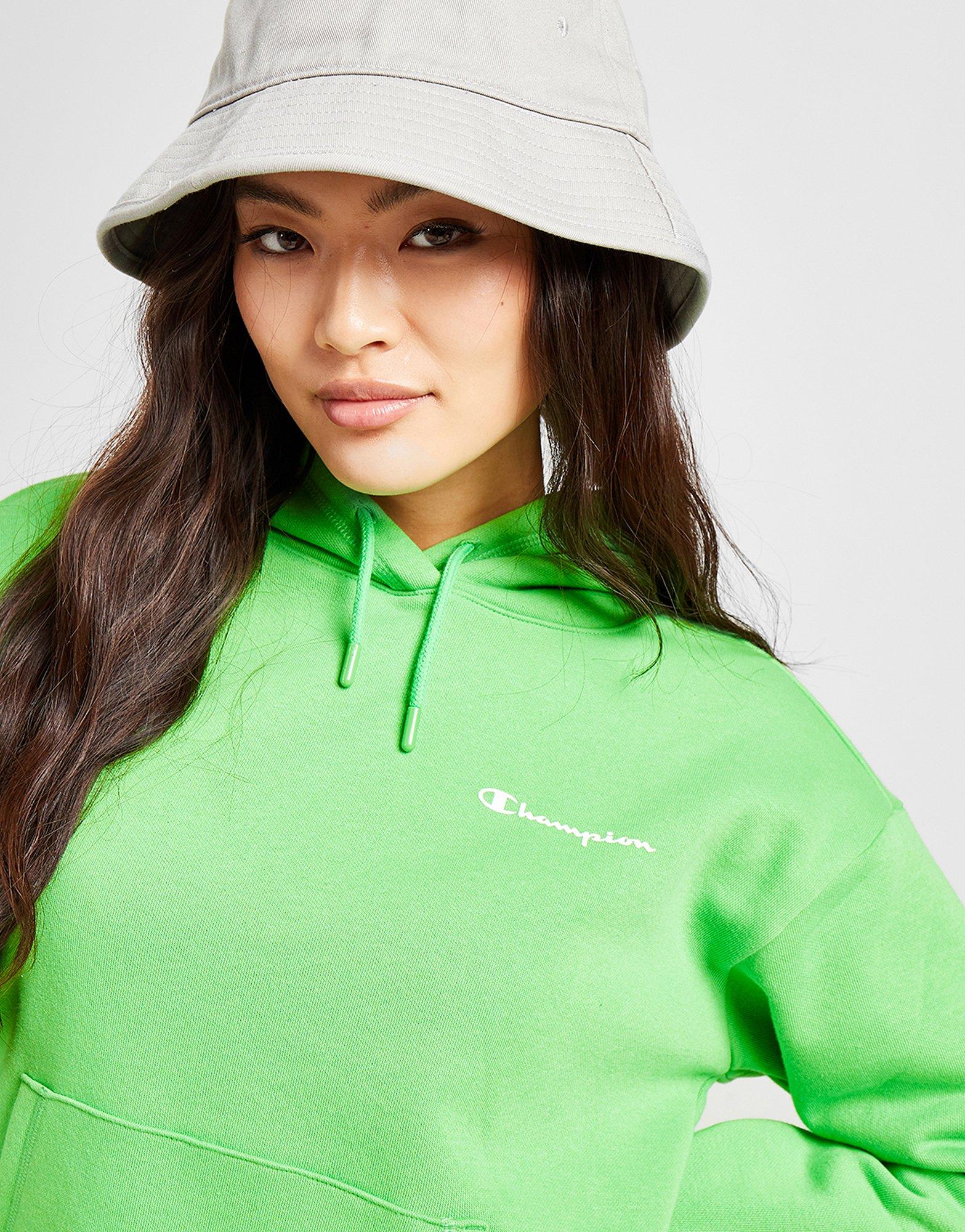 Dámska mikina CHAMPION MIKINA S KAPUCŇOU SMALL LOGO OVERHEAD HOO 114241BGEGS024 Zelená