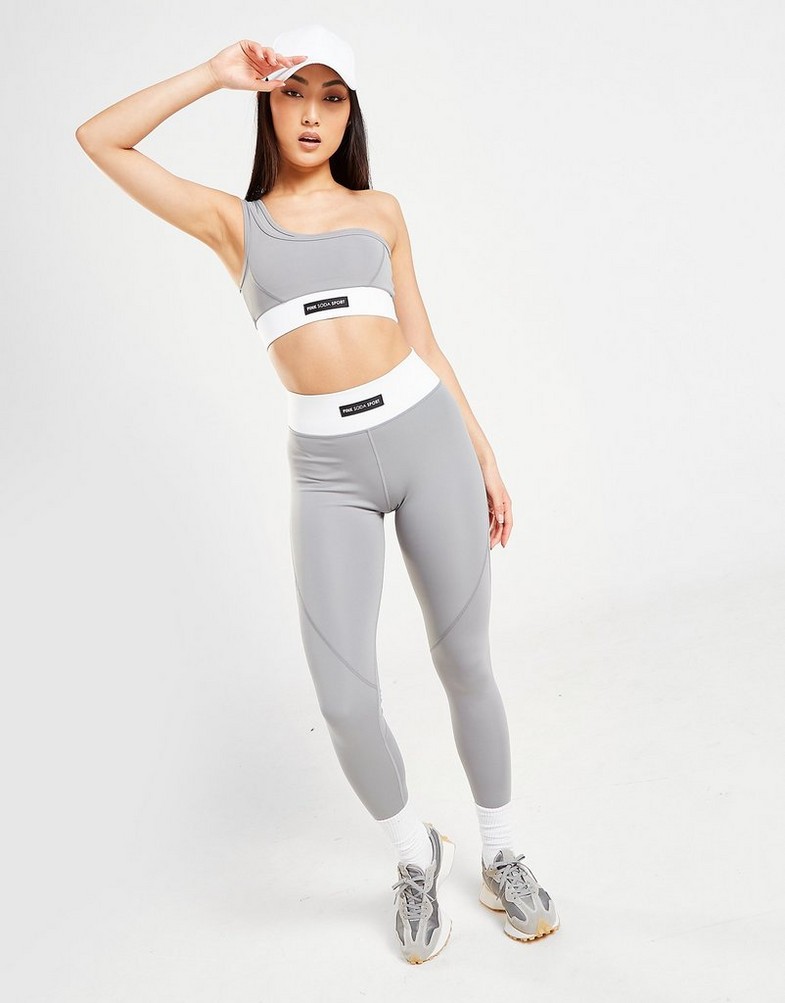 Stanik sportowy damski PINK SODA DOUBLE STRAP SPORTS BRA  PSSTW11400GRY Szary