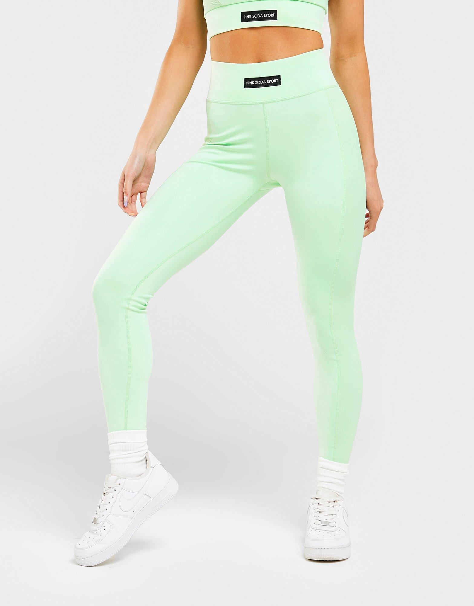 PINK SODA SPORT BRA RIB PNL TIGHT GRN PSSTW11408GRN Zelená